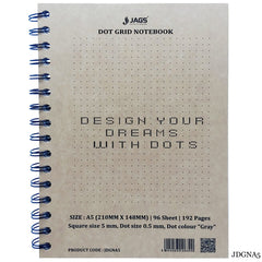Jags Dot Grid Notebook Craft Cover 192Sheet 80Gsm A5 JDGNA5