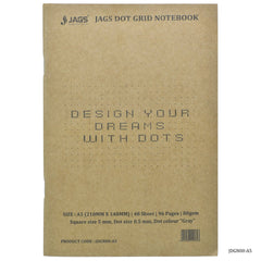 Jags Dot Grid Notebook Craft Cover 96Pages 80Gsm JDGN00-A5