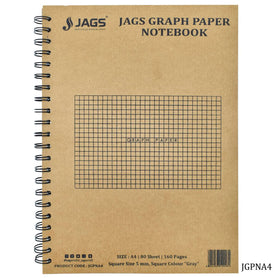 Jags Graph Paper Notebook A4 160Pages JGPNA4