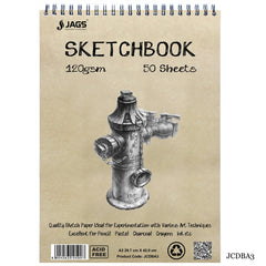 Jags Sketch Book Cartridge Paper T/W A3 100Pgs 120Gsm JCDBA3