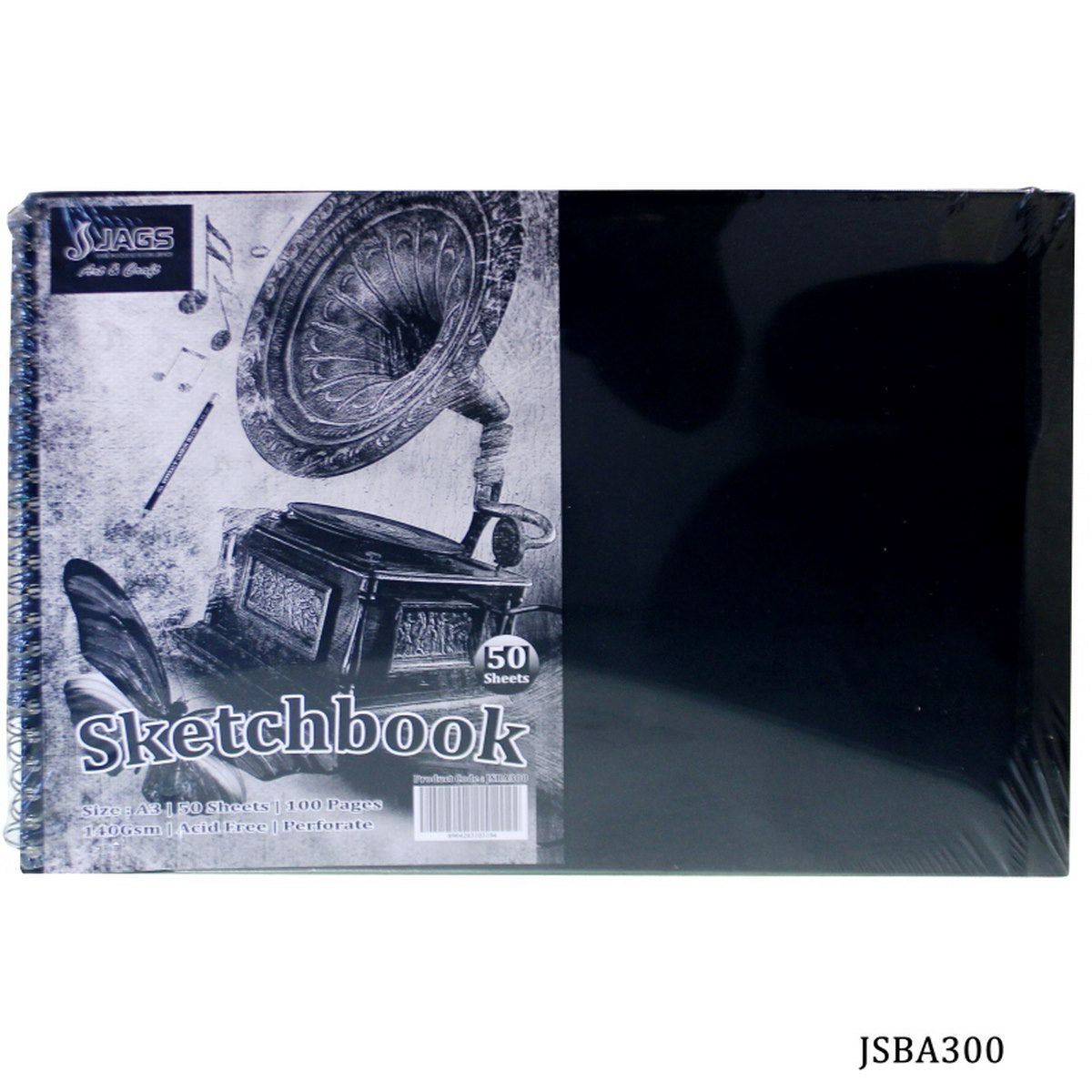 Jags Sketch Book Wire-O A3 100 Pages 140Gm JSBA300