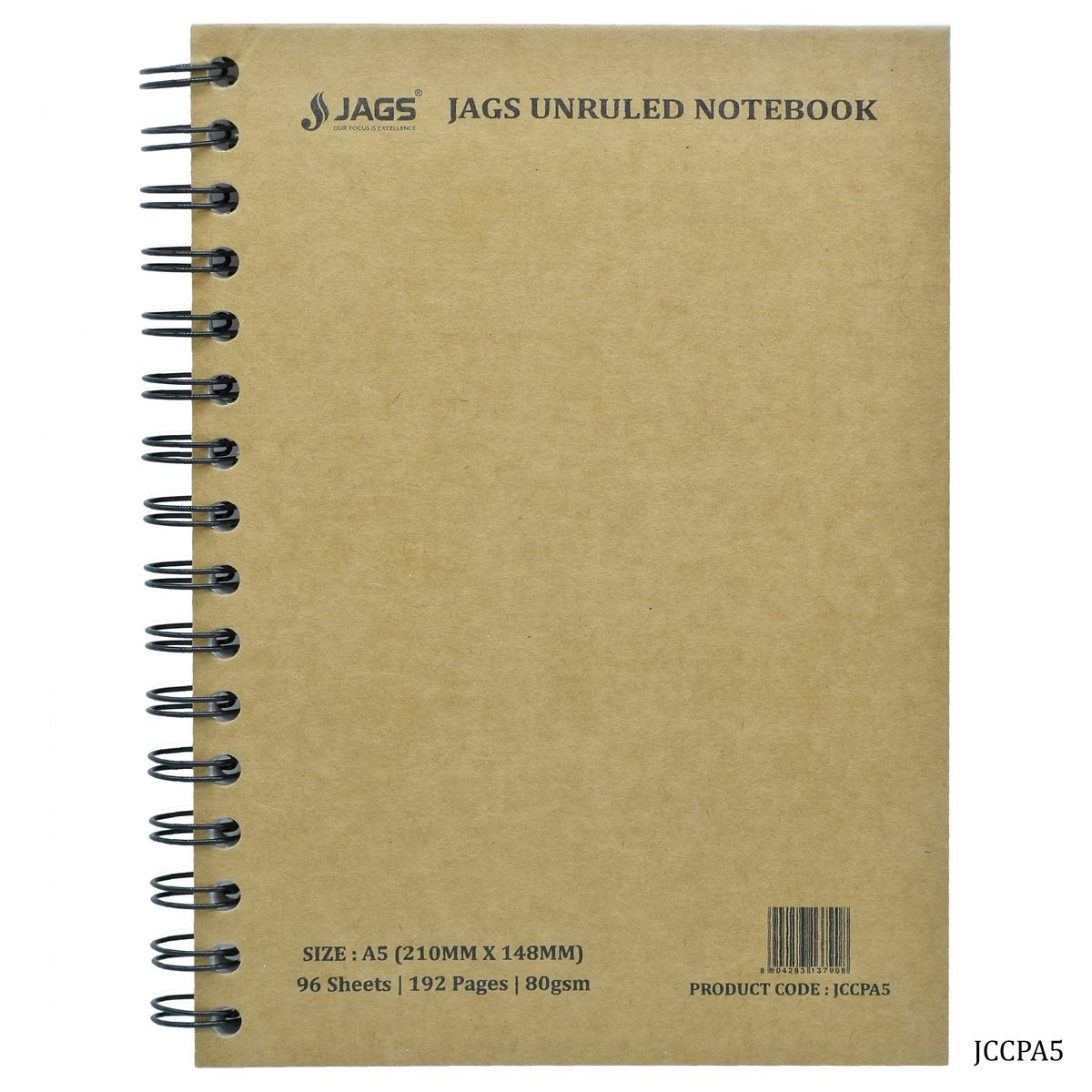 Jags Unruled Notebook Wiro 192Sheet 96Pages 80Gsm A5 JCCPA5