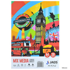 Mix Media Loose Sheets A4 Pack Of 20 Sheets 250 Gsm MMLSA4