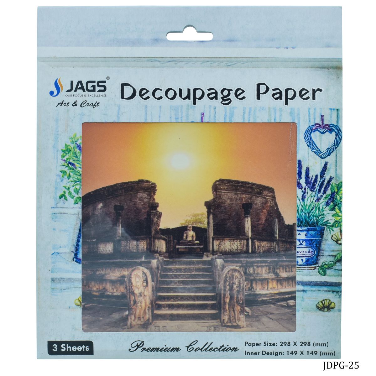 Jags Decoupage Paper Crackle Budha JDPG-2