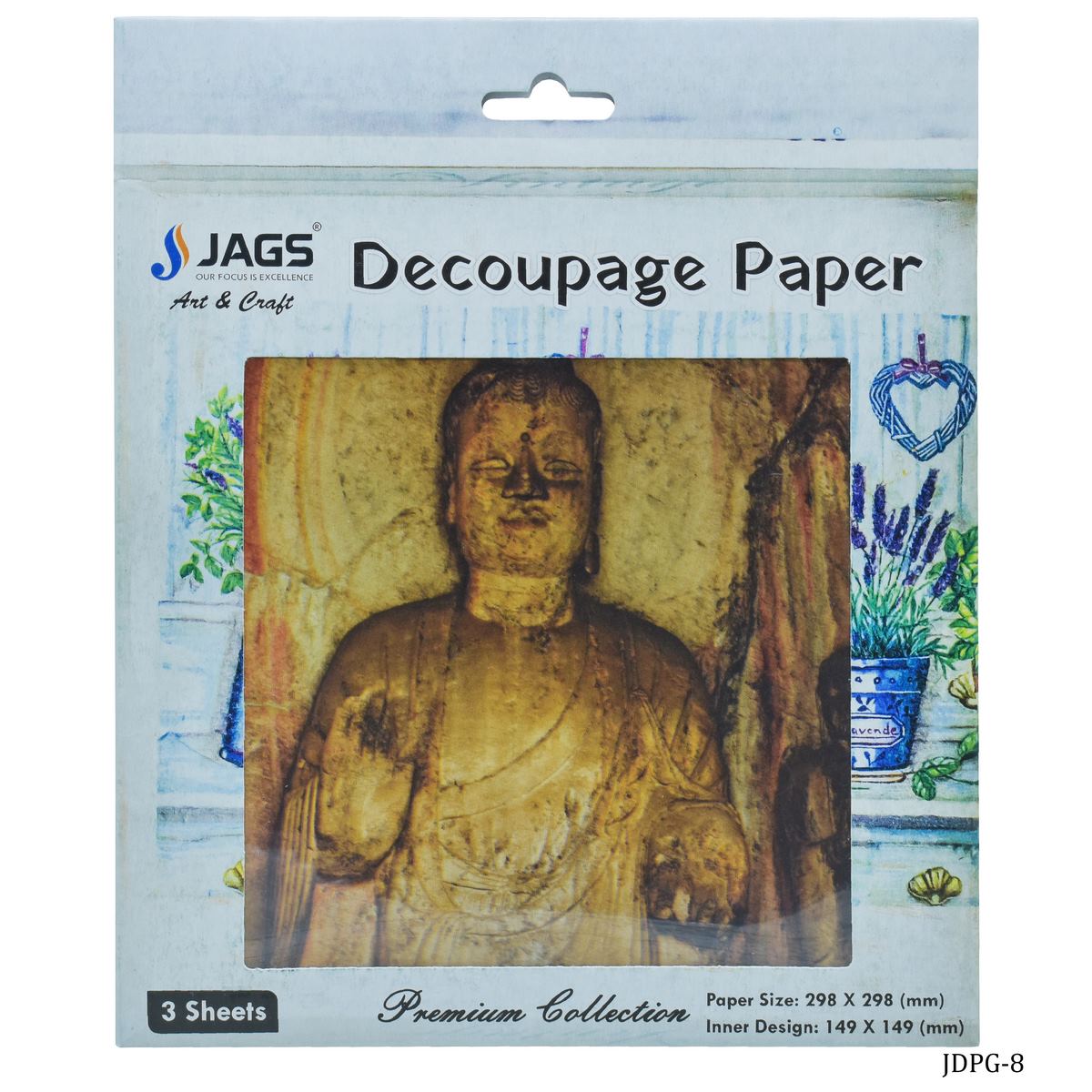 Jags Decoupage Paper Gautam Lord Buddha JDPG-8