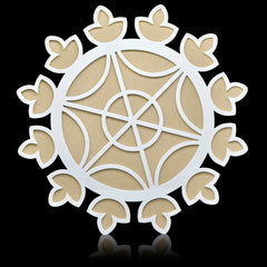 3D Rangoli Template Mat With MDF Base 12 Diya dsgn M3RT03