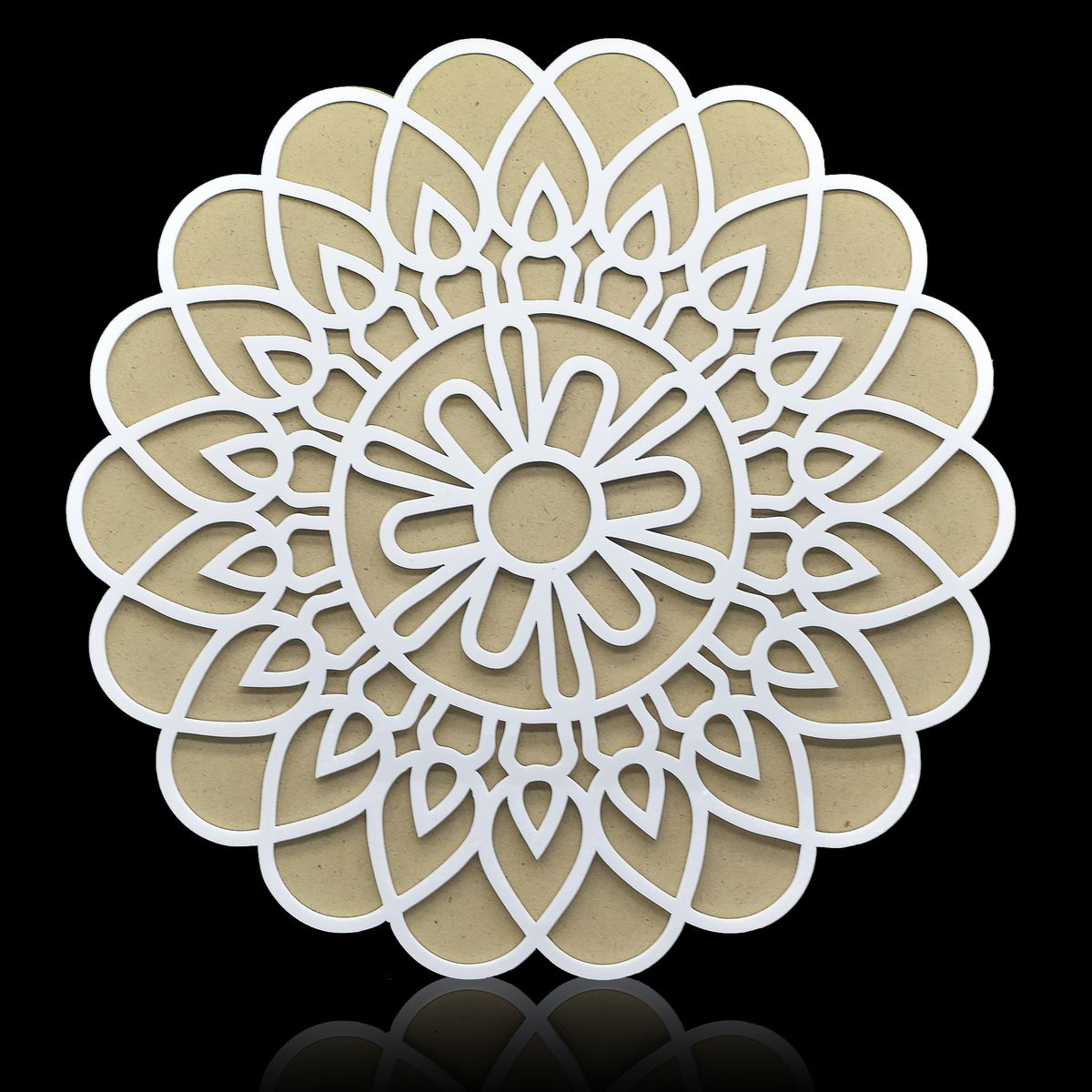3D Rangoli Template Mat With MDF Base Chakra dsgn M3RT10