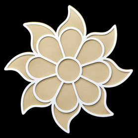 3D Rangoli Template Mat With MDF Base Flower dsgn M3RT01