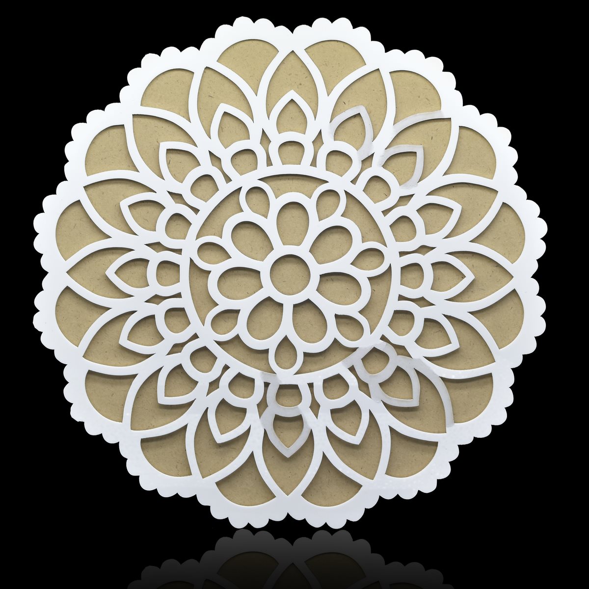 3D Rangoli Template Mat With MDF Base Mandala dsgn M3RT11