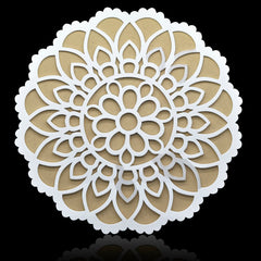 3D Rangoli Template Mat With MDF Base Mandala dsgn M3RT11