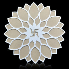 3D Rangoli Template Mat With MDF Base Swastik dsgn M3RT05