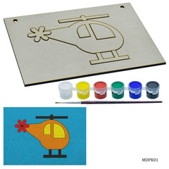 MDF DIY Painting Kit 3D A5 Helicopter MDPK01