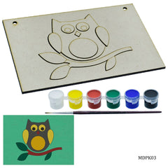 MDF DIY Painting Kit 3D A5 Owl MDPK03