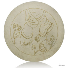 MDF DIY Painting Kit Round Krishna Foot 10 Inch MDP10-10