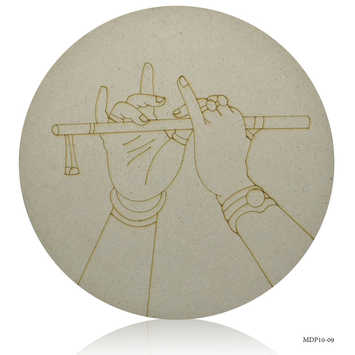MDF DIY Painting Kit Round Krishna Hands 10 Inch MDP10-09