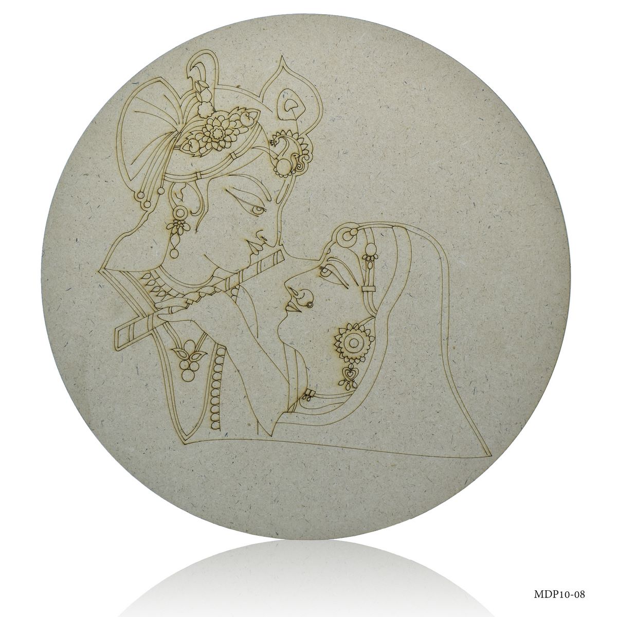 MDF DIY Painting Kit Round Radha Krishna H I 10Inch MDP10-08