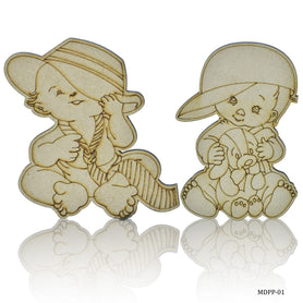 MDF DIY Painting Palette Kit Baby Girl & Boy MDPP-01