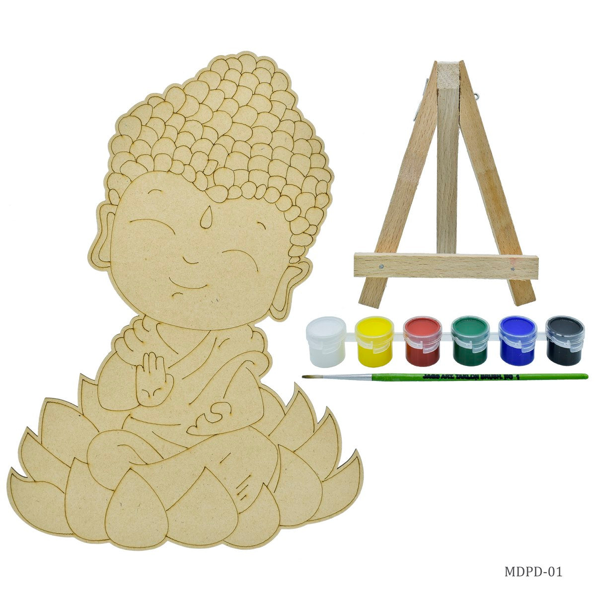 MDF DIY Painting Plate Kit Baby Buddha MDPD-01