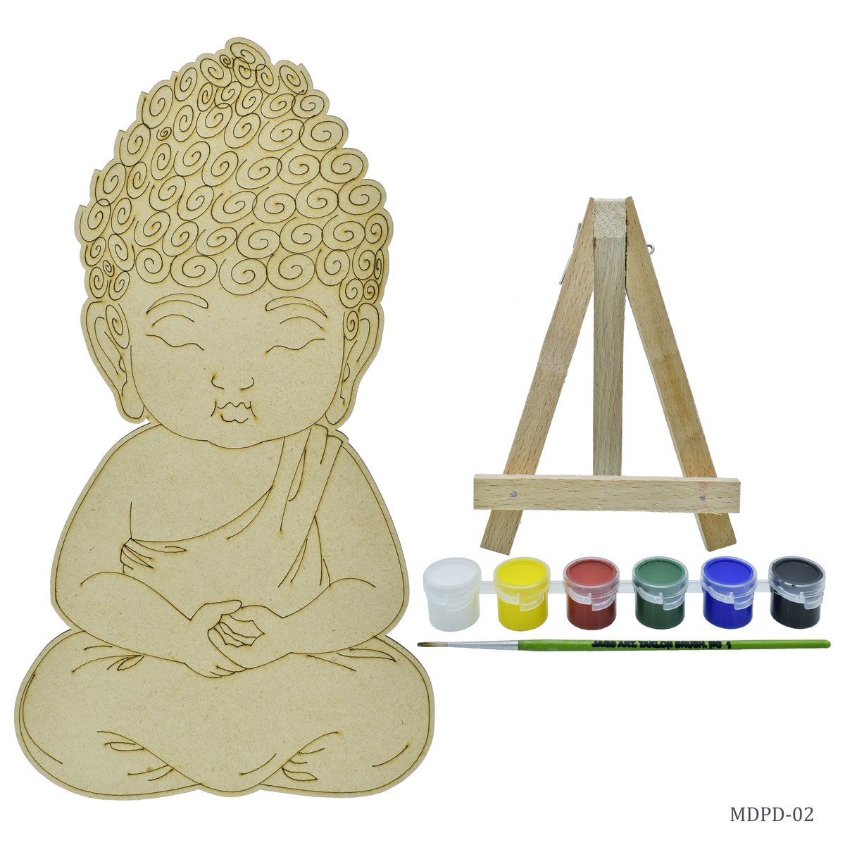 MDF DIY Painting Plate Kit Baby buddha MDPD-02