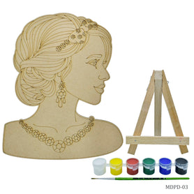 MDF DIY Painting Plate Kit Modern Girl MDPD-03