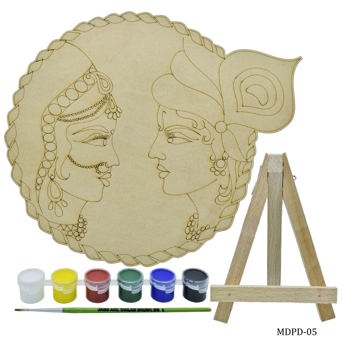MDF DIY Painting Plate Kit RadhaKrishna MDPD-05