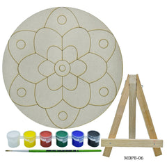 MDF DIY Painting Plate Kit Round Rangoli 8 Inch MDP8-06