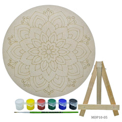 MDF DIY Painting Pre-Marked Kit Round Rangoli 10In MDP10-05
