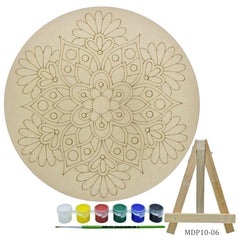 MDF DIY Painting Pre-Marked Kit Round Rangoli 10In MDP10-06