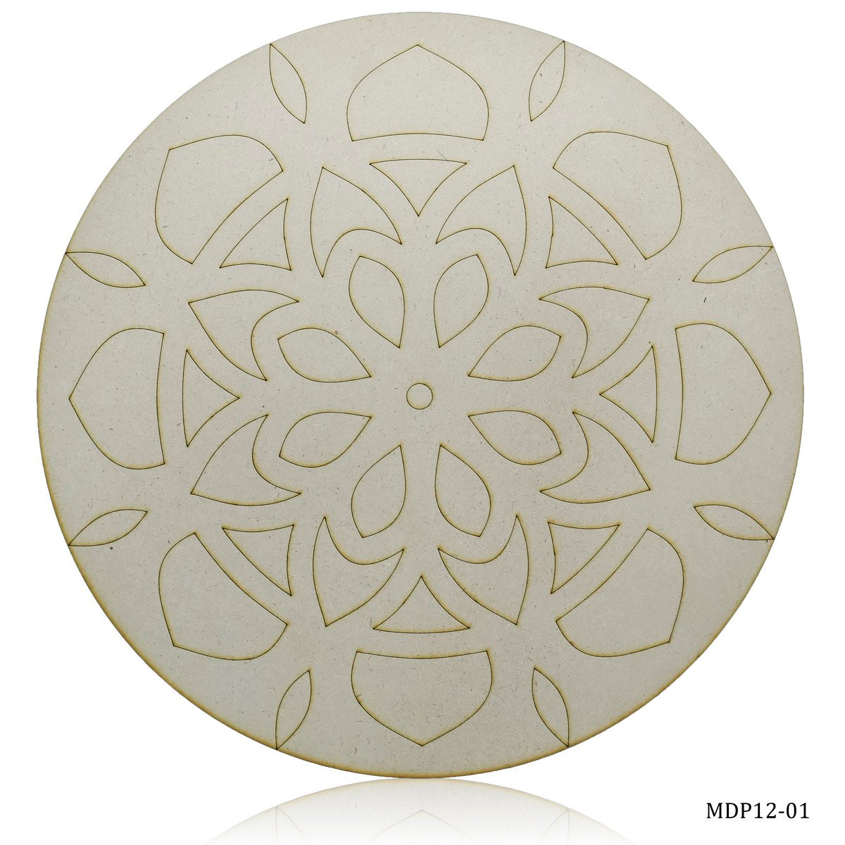 MDF DIY Painting Pre-Marked Round Rangoli 12In MDP12-01