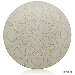 MDF DIY Painting Pre-Marked Round Rangoli 12In MDP12-01