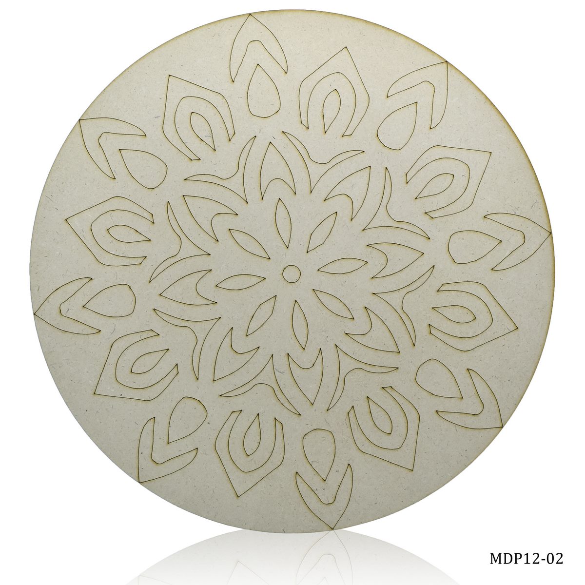 MDF DIY Painting Pre-Marked Round Rangoli 12In MDP12-02