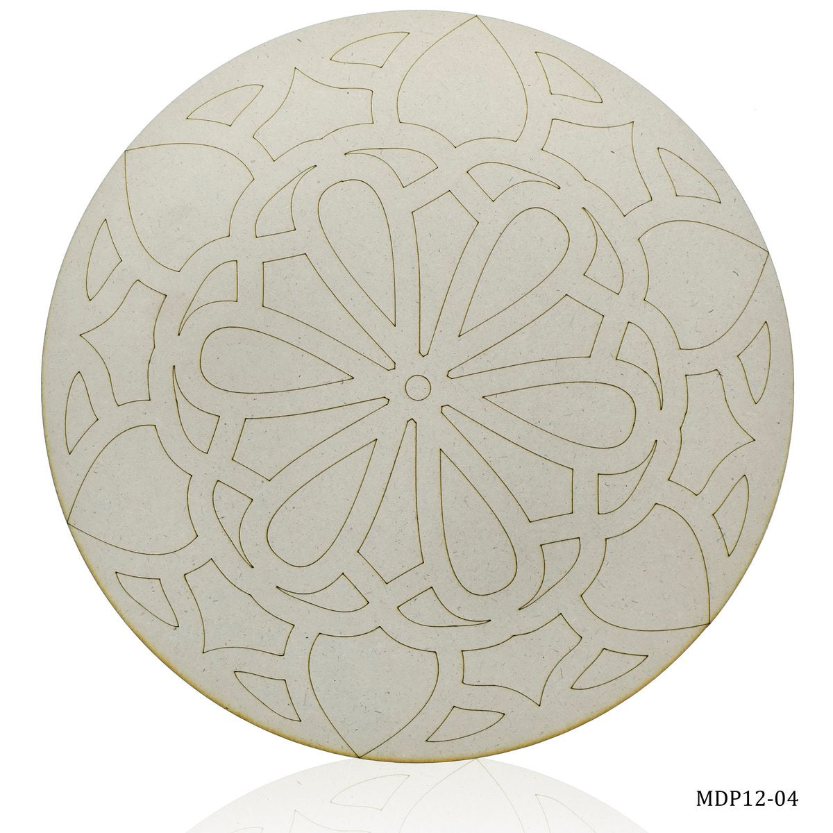 MDF DIY Painting Pre-Marked Round Rangoli 12In MDP12-04