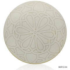 MDF DIY Painting Pre-Marked Round Rangoli 12In MDP12-04
