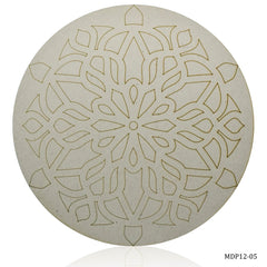 MDF DIY Painting Pre-Marked Round Rangoli 12In MDP12-05