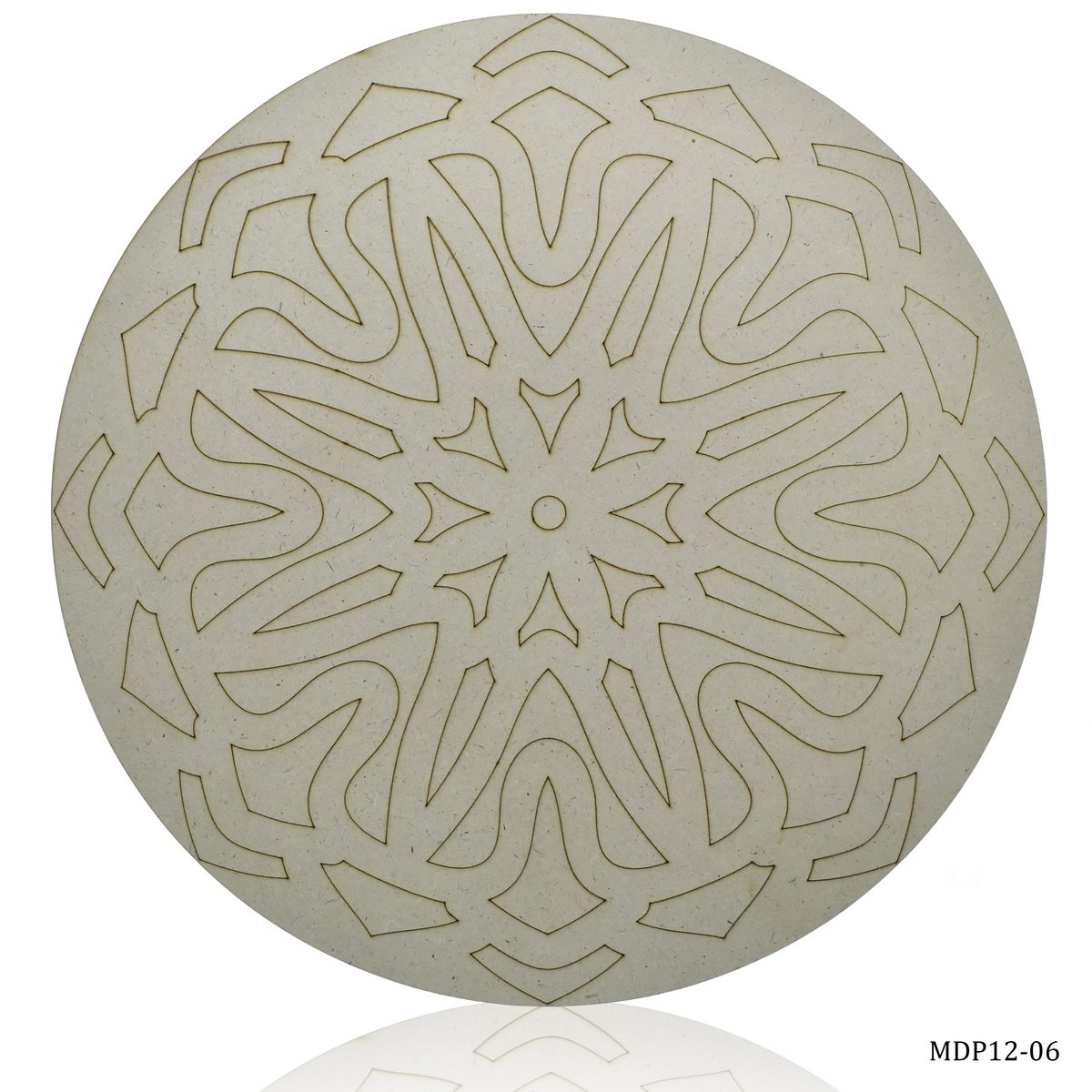 MDF DIY Painting Pre-Marked Round Rangoli 12In MDP12-06