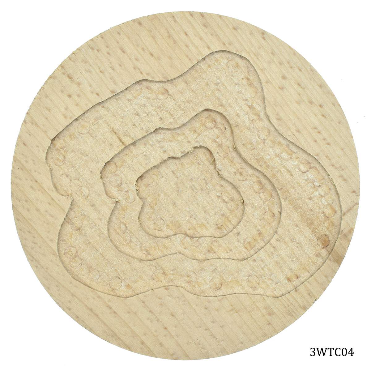 3D Wooden Tea Coaster Round 3WTC04