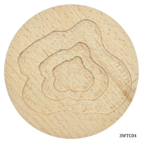 3D Wooden Tea Coaster Round 3WTC04