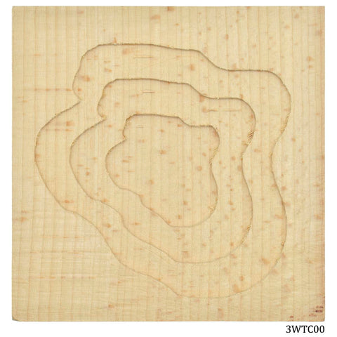 3D Wooden Tea Coaster Square 3WTC00