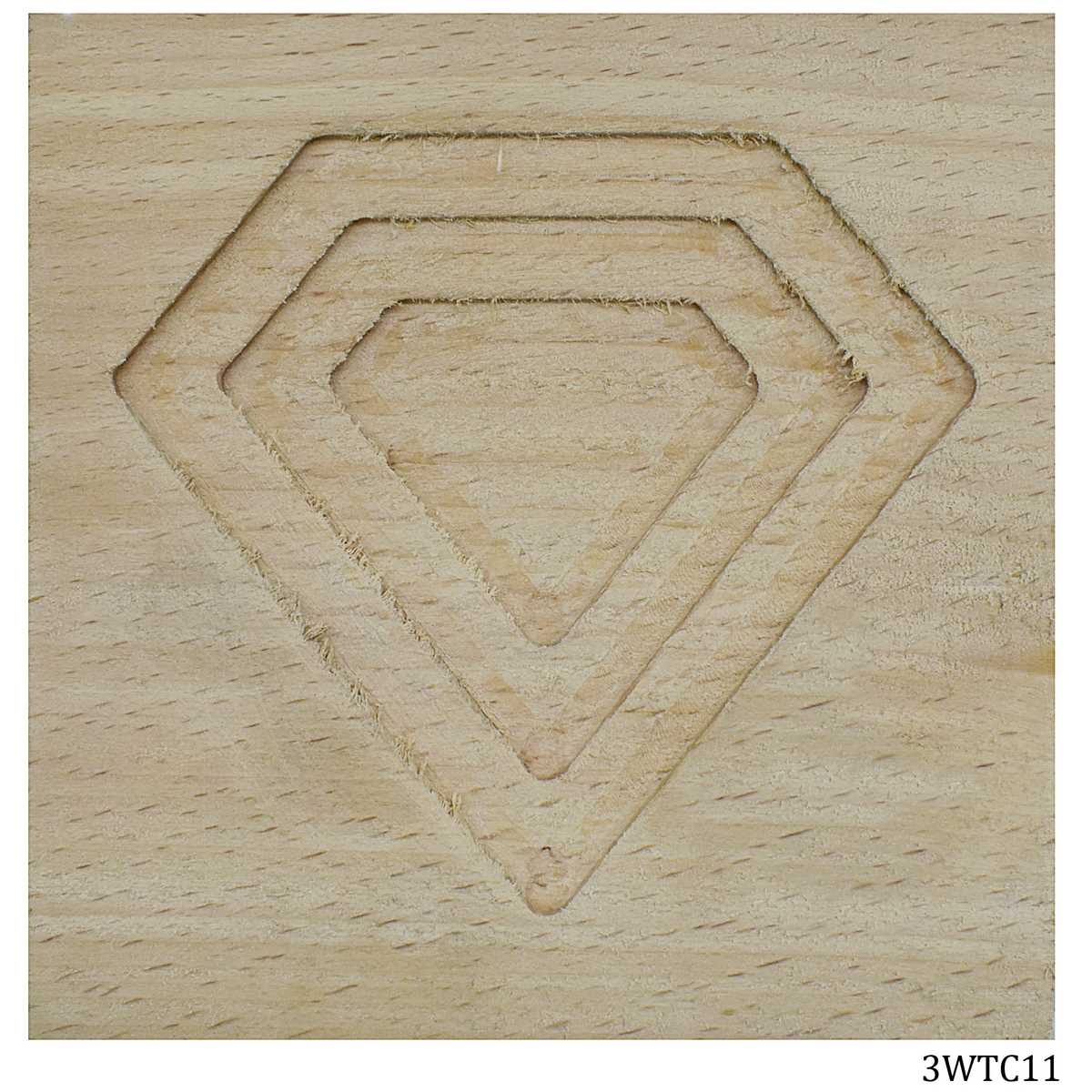 3D Wooden Tea Coaster Square 3WTC11