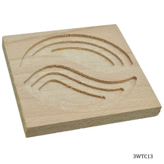 3D Wooden Tea Coaster Square 3WTC13