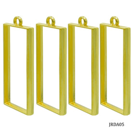 Diy Metal Imitation 4Pcs Gold Rectangle JRDA05