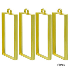 Diy Metal Imitation 4Pcs Gold Rectangle JRDA05
