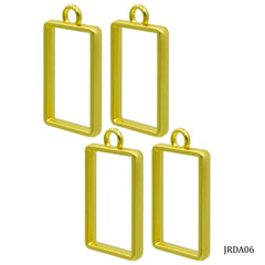 Diy Metal Imitation 4Pcs Gold Rectangle S JRDA06