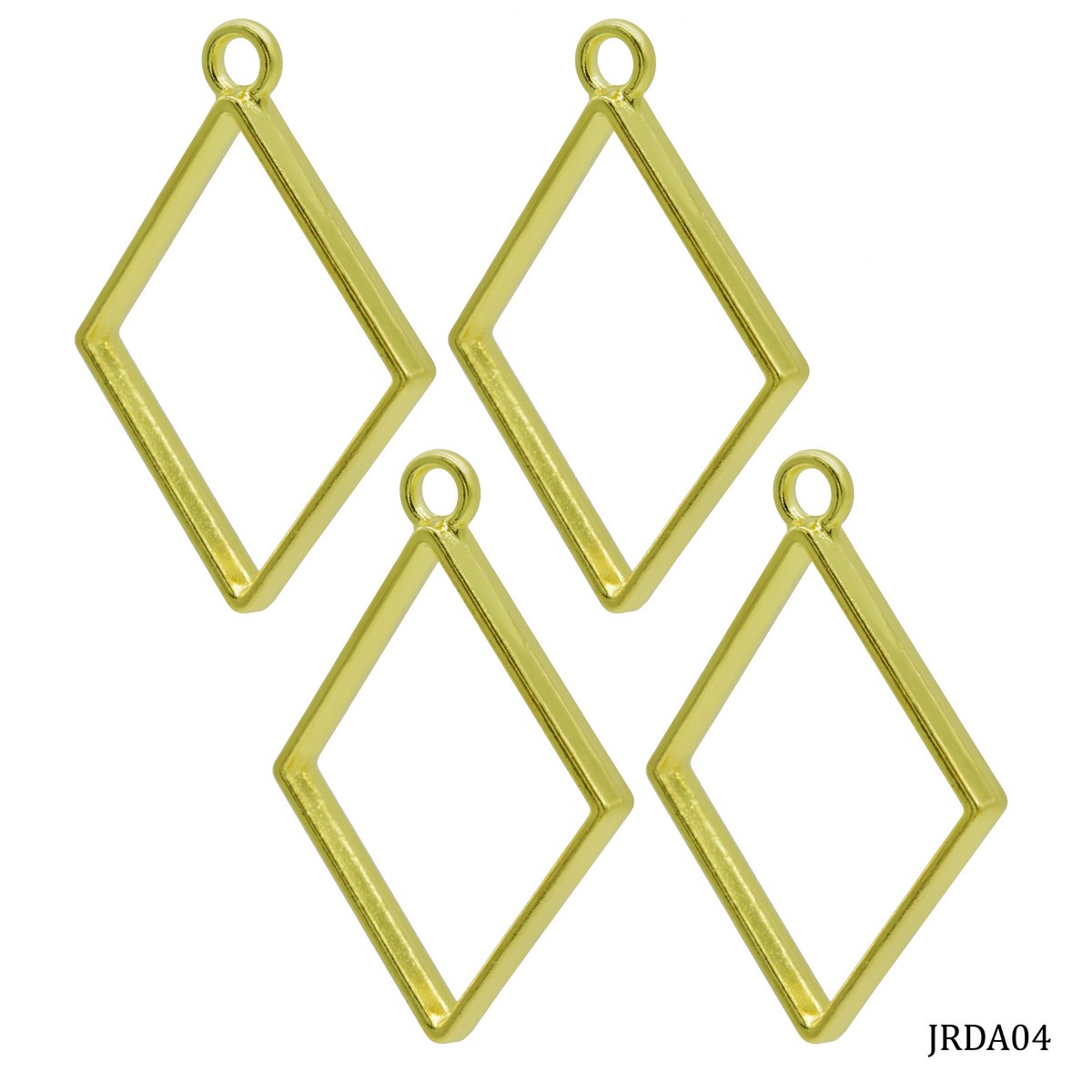 Diy Metal Imitation 4Pcs Gold Rhombus JRDA04