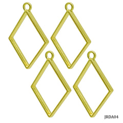 Diy Metal Imitation 4Pcs Gold Rhombus JRDA04