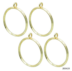 Diy Metal Imitation 4Pcs Gold Round Big JRDA20