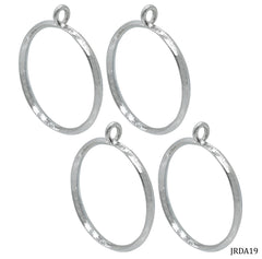 Diy Metal Imitation 4Pcs Silver Round Big JRDA19
