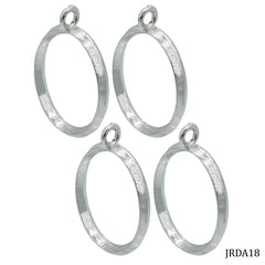 Diy Metal Imitation 4Pcs Silver Round Small JRDA18