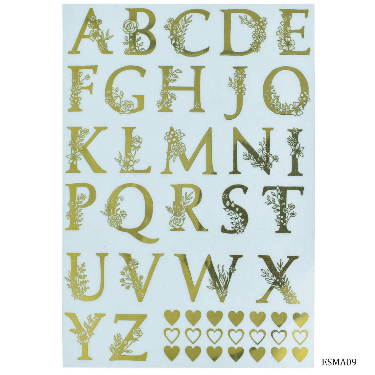 EP Sticker Metal A5 ABCD A to Z Design ESMA09