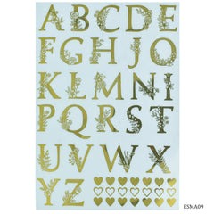 EP Sticker Metal A5 ABCD A to Z Design ESMA09